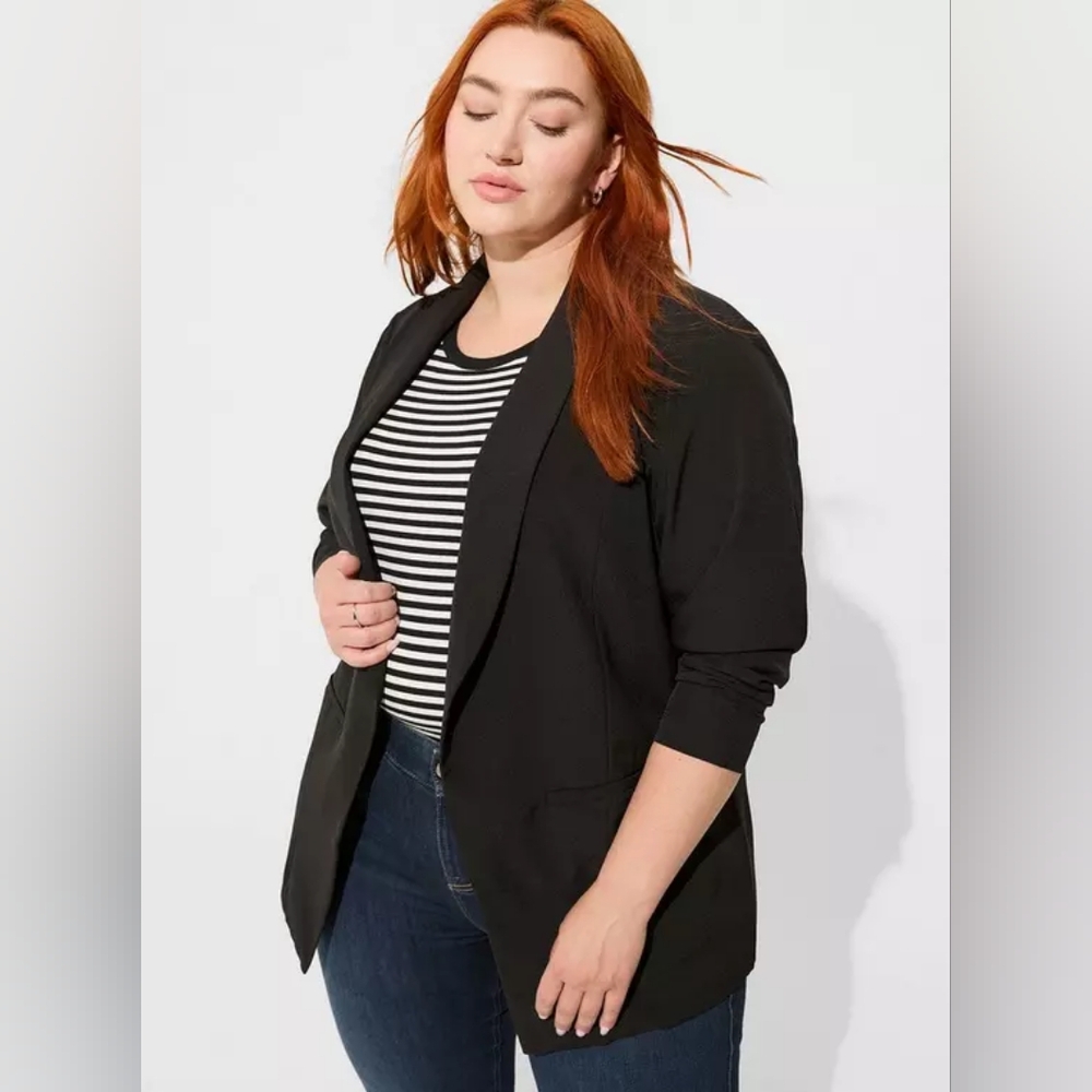 Black Women's Parker Studio Crepe Blazer Deep black